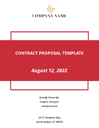 Red Contract Proposal Template