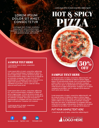 Pizza Bifold Brochure Template