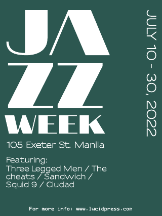 Green White Jazz Concert Poster Template