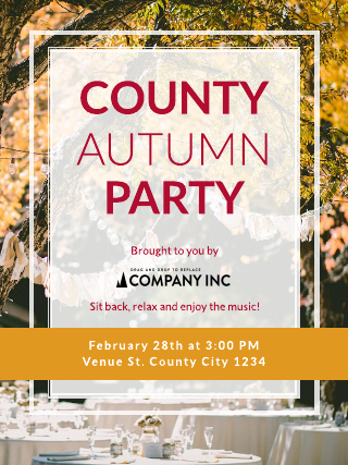 Block Party County Autumn Poster Template