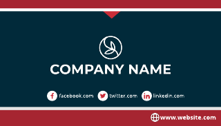 Red Business Card-Elegant Template