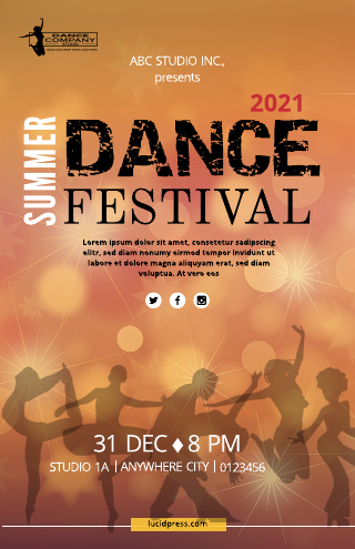 Summer Dance Festival Poster Template