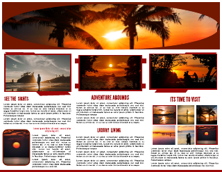 Red Travel Brochure