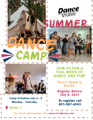 Summer Dance Camp Flyer Template