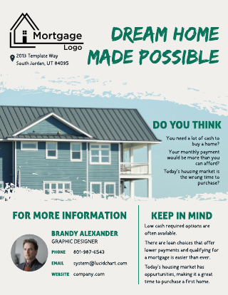 Simple Grungy Mortgage Lenders Flyer Template