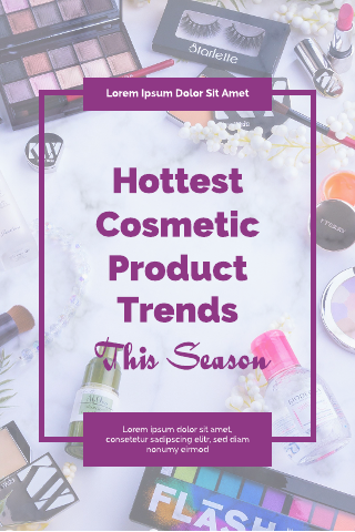 Hottest Cosmetic Trends Pinterest Template