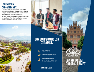 Big Type University College Tri-Fold Brochure Template