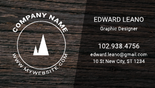Catering Wood Business Card Template