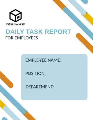 Rounded Rectangles Quirky Daily Task Report Template