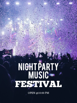 Purple Night Party Festival Template