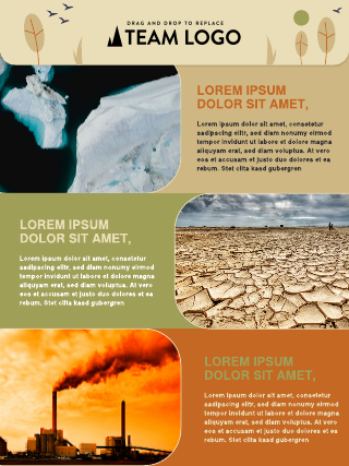 Environment Info Global Warming Poster Template