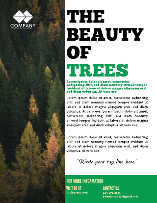 Trees Green Leaflet Template