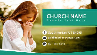 Women Pray Church Business Card Template
