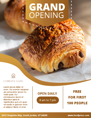 Grand Opening Bakery Flyer Template