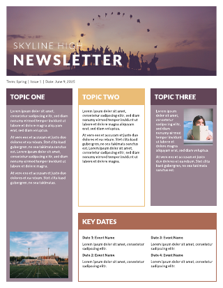 Free School Newsletter Templates Examples