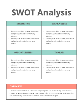 Professional SWOT Analysis Template