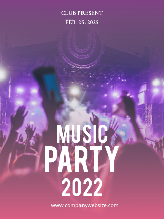 Colorful  Music Party 2022 Poster Template