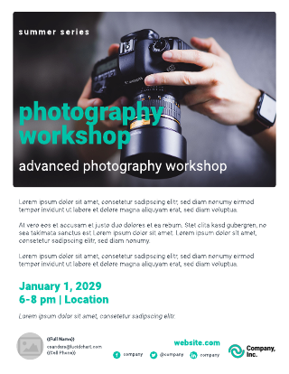 Photography workshop flyer template