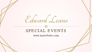 Event Planner Gold Border Business Card Template