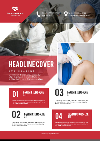 Red White Medical Device Tech Flyer Template