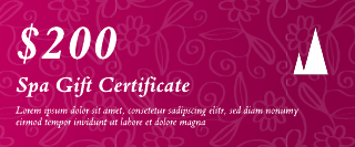 Floral Pattern Spa Gift Certificate Template