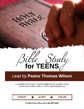 Bible Study Church Flyer Template