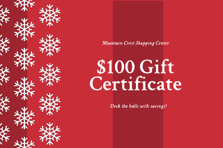 Red Christmas gift certificate template