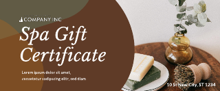 Earth Tone Curves Spa Gift Certificate Template