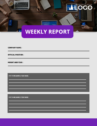 Violet Weekly Report Template