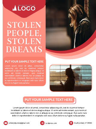 Red Stolen People, Stolen Dreams Poster Template