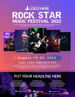 Rock Star Music Flyer Template