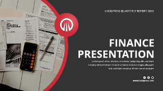 Red Black Modern Finance Presentation Template