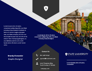 Royal Blue University College Brochure Template