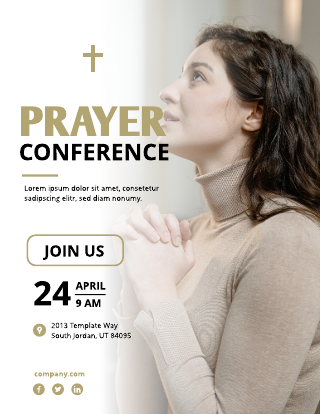 Prayer Conference Church Flyer Template