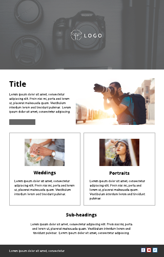Photography Email Newsletter Template