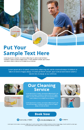 Blue Cleaning Email Templates Template
