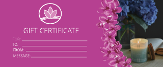 Massage Violet Gift Certificate