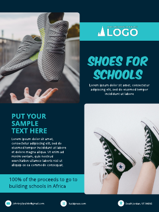 Shoes Fundraising Poster Template