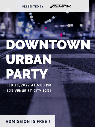 Block Party Urban Party Poster Template