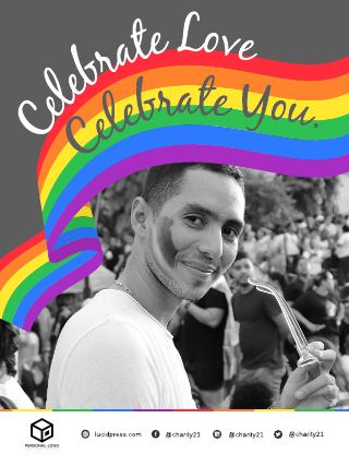 Celebrate Love Celebrate You Gay Rights Poster Template