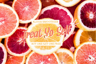 Smoothie gift certificate template