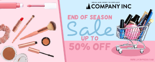 Cosmetics Sale Event Banner Template