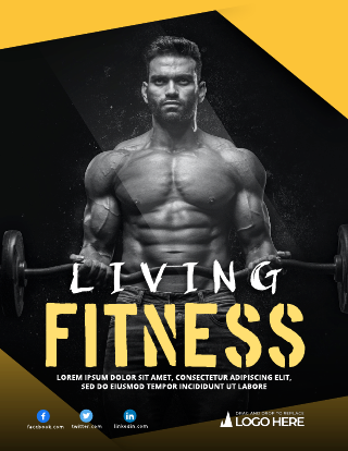 Living Fitness Brochure Template