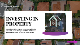 Pink & Violet Investing In Property Presentation Template