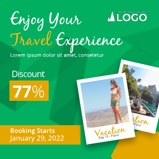 Travel Green  Banner Ad Template