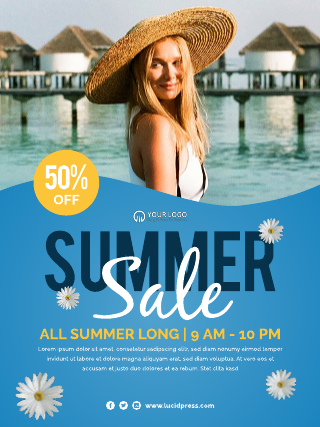 Summer Sale Holiday Poster Template