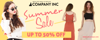 Fashion Summer Sale Event Banner Template