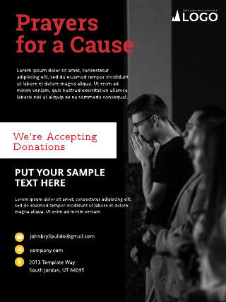 Black Fundraising Poster Template