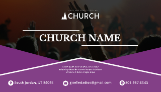 Violet Church Business Card Template