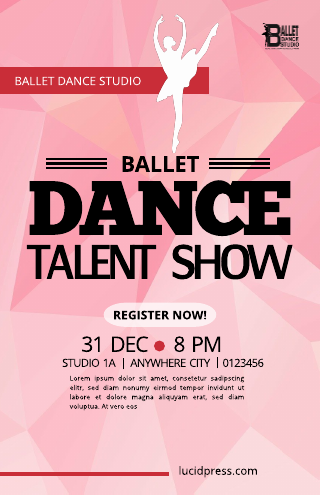 Ballet Talent Show Poster Template